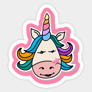 Cute unicorn girl Sticker